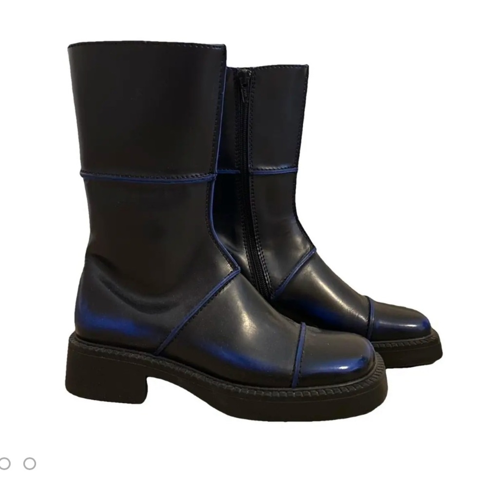 Miista Dahlia Blue Ankle Boots